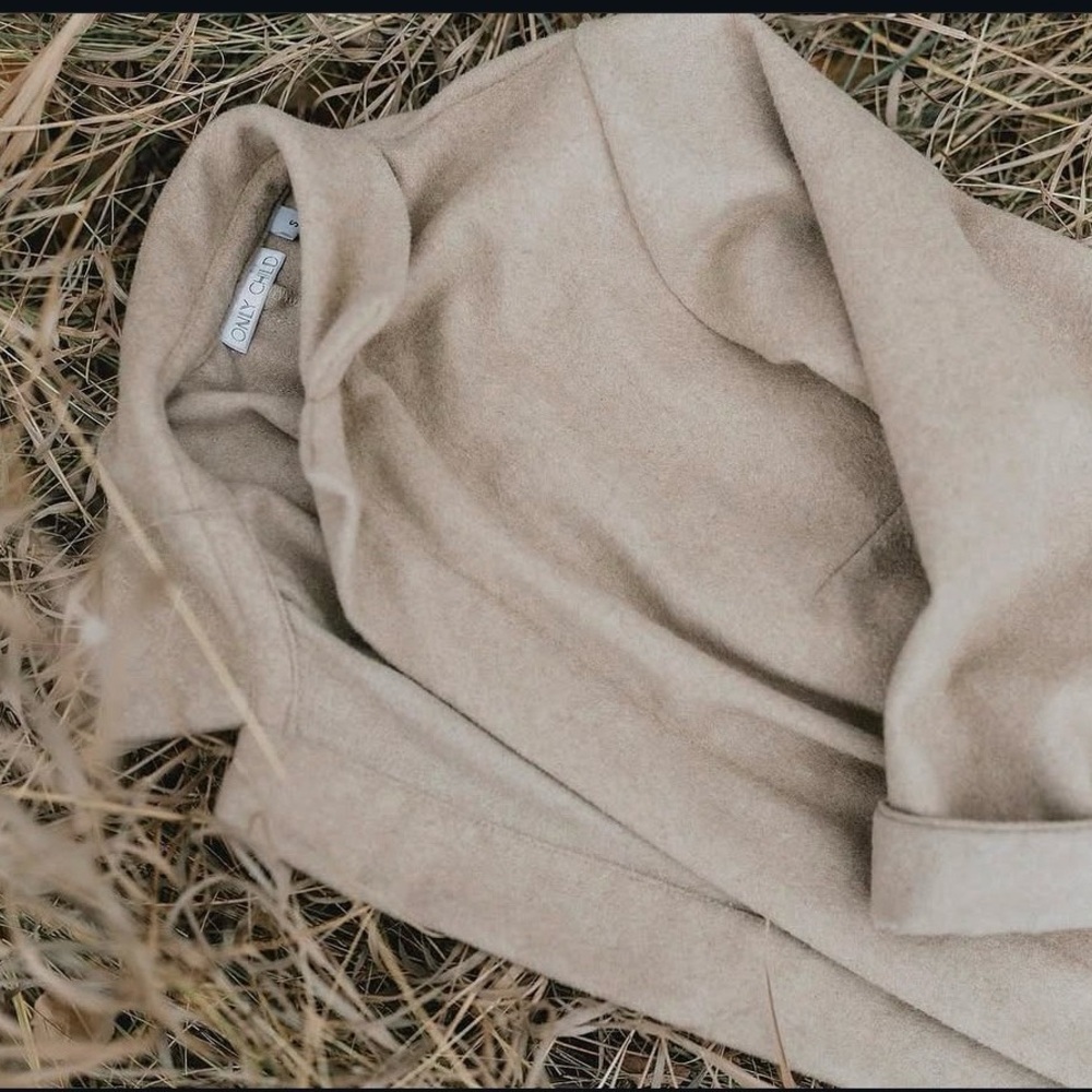 Only Child Camel Cardiff Wool Trench L/XL - Picture 2 of 7